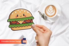 Funny Food Sticker, Kawaii Food Design, Funny Snack Sticker Product Image 1