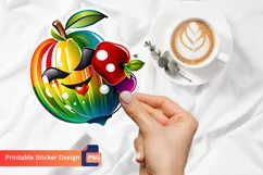 Funny Food Sticker, Food Puns Sticker, Printable Sticker Product Image 1