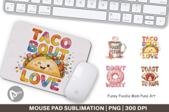 Foodie Mom Puns Mouse Pad Product Image 1