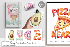 Funny Foodie Mom Puns Digital Paper Product Image 1