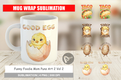 Funny Foodie Mom Puns Mug Wrap Product Image 1