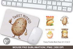 Funny Foodie Mom Puns Mouse Pad Product Image 1