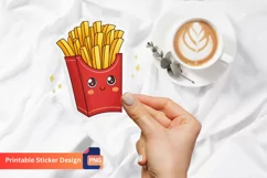 Funny French Fries Sticker, Funny Fast Food Sticker Product Image 1