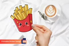 Funny French Fries Sticker, Funny Fast Food Sticker Product Image 1