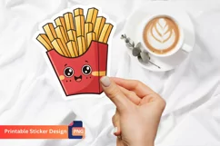 Funny French Fries Sticker, Funny Fast Food Sticker Product Image 1
