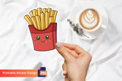 Funny French Fries Sticker, Funny Fast Food Sticker Product Image 1
