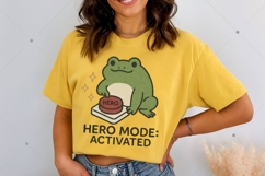 Funny Frog PNG, Hero Mode Activated Design, Sarcastic Animal Product Image 4
