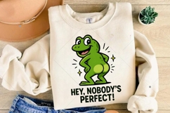 Funny Frog PNG, Sarcastic Frog PNG, Nobody's Perfect PNG Product Image 6