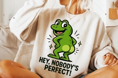 Funny Frog PNG, Sarcastic Frog PNG, Nobody's Perfect PNG Product Image 7