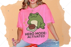 Funny Frog PNG, Hero Mode Activated Design, Sarcastic Animal Product Image 5