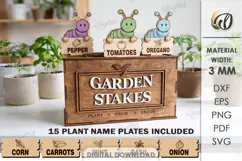 Funny Caterpillars Plant Markers with Box Laser Cut Product Image 1