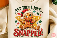 Funny Gingerbread Man Christmas PNG Product Image 1