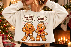 Funny Gingerbread Men PNG, Christmas Humor Shirt Design Product Image 1