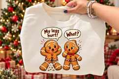 Funny Gingerbread Men PNG, Christmas Humor Shirt Design Product Image 2