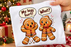 Funny Gingerbread Men PNG, Christmas Humor Shirt Design Product Image 3