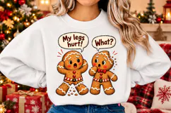 Funny Gingerbread Men PNG, Christmas Humor Shirt Design Product Image 4