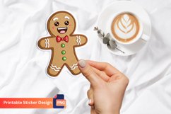 Funny Gingerbread Sticker, Festive Gingerbread Sticker Product Image 1