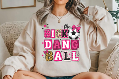 Kick Ball Soccer Girl SVG, Coquette Pink Bow Soccer PNG Product Image 4