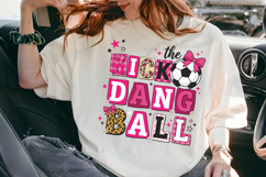 Kick Ball Soccer Girl SVG, Coquette Pink Bow Soccer PNG Product Image 5