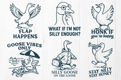 Funny Goose SVG PNG Bundle Silly Goose Clipart Quote Designs Product Image 2