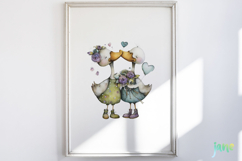 Funny Goose Couple Clipart Product Image 5