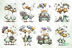 Funny Goose Couple Sublimation Clipart Bundle Product Image 7