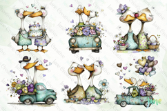 Funny Goose Couple Sublimation Clipart Bundle Product Image 2