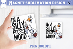 Goose Square Magnet | Funny Goose | Sarcastic Product Image 1