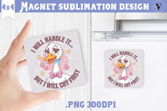 Goose Square Magnet | Funny Goose | Sarcastic Product Image 1