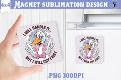 Goose Square Magnet | Funny Goose | Sarcastic Product Image 1