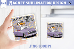 Goose Square Magnet | Funny Goose | Sarcastic Product Image 1