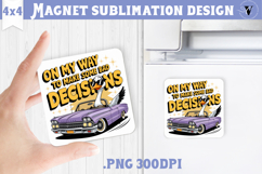 Goose Square Magnet | Funny Goose | Sarcastic Product Image 1
