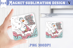 Goose Square Magnet | Funny Goose | Sarcastic Product Image 1