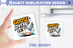 Goose Square Magnet | Funny Goose | Sarcastic Product Image 1