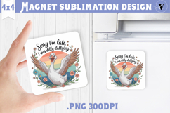 Goose Square Magnet | Funny Goose | Sarcastic Product Image 1