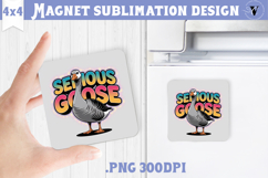 Goose Square Magnet | Funny Goose | Sarcastic Product Image 1