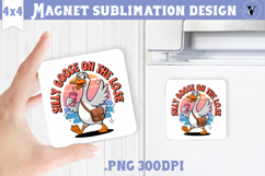 Goose Square Magnet | Funny Goose | Sarcastic Product Image 1