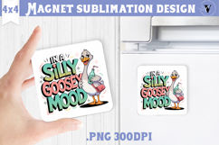 Goose Square Magnet | Funny Goose | Sarcastic Product Image 1