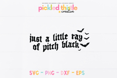 Dark humor Halloween SVG and PNG design with a sarcastic quote, gothic lettering, and spooky black bats.