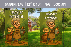 Sassy Garden Gals | Funny Grandma Garden Flag Sublimation Product Image 1