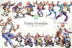 Funny Grandpa Watercolor Sublimation Bundle Product Image 1