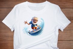 Funny Grandpa Surfing Watercolor Sublimation Clipart Product Image 4