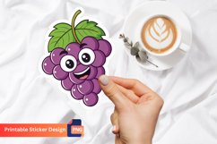 Funny Grape Sticker, Cartoon Grape Sticker, Funny Fruit Product Image 1