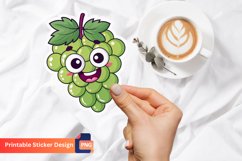 Funny Grape Sticker, Cartoon Grape Sticker, Funny Fruit Product Image 1