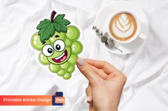 Funny Grape Sticker, Cartoon Grape Sticker, Funny Fruit Product Image 1