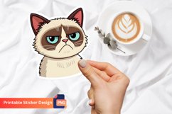 Funny Grumpy Cats Sticker, Grumpy Cat Decals Product Image 1