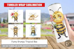 Grumpy Tropical Bee Tumbler Product Image 1