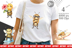 Grumpy Tropical Bee Sublimation Product Image 1
