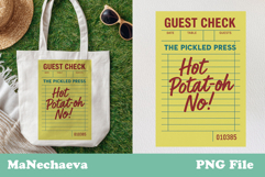 Funny Guest Check Food Puns | Retro Diner PNG Pack Product Image 10