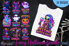 Neon Halloween Bundle | Funny Quotes | Sublimation Designs Product Image 1